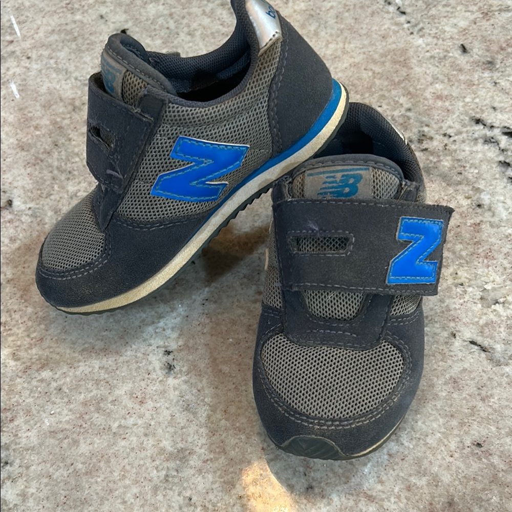 New Balance Black and Blue Velcro Sneakers